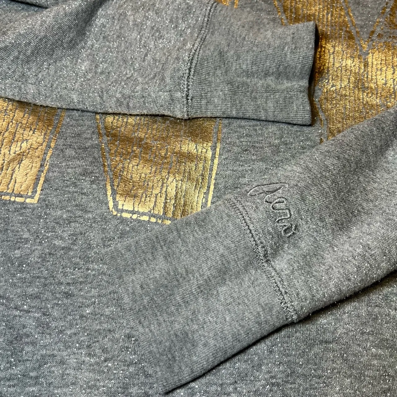 Aeropostale Crewneck Sweatshirt‎ Womens XL Grey Distressed Graphic NY Print Y2K - Image 8