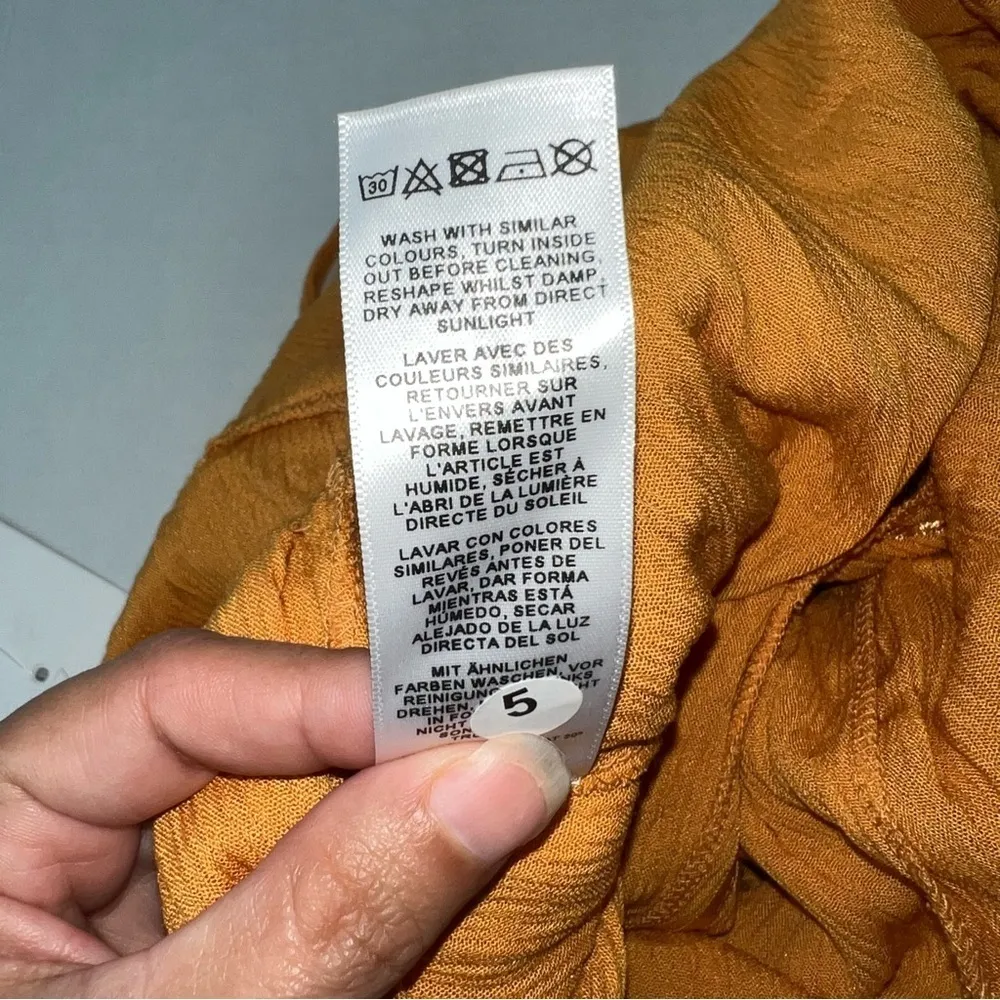 ASOS DESIGN cami jumpsuit with gathered bodice detail mustard size 10 - Image 12