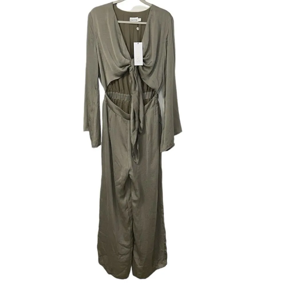 SNDYS x Revolve Olive Green Jumpsuit(Size 6) Green - Image 4