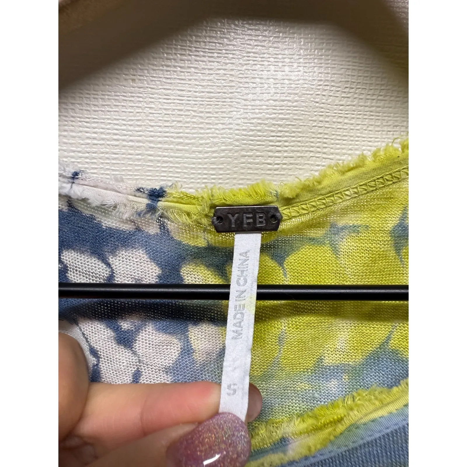 Young Fabulous & Broke YFB‎ Tie Dye Top Women S Linen Oversized Distressed Boho - Image 5