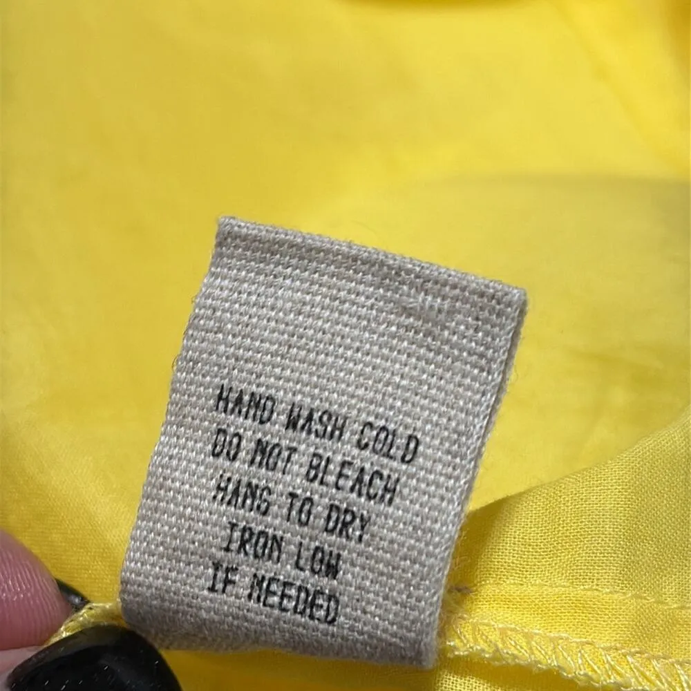 MOON RIVER women’s size medium puff sleeve Yellow Cold Shoulder Dress lined NWT - Image 11