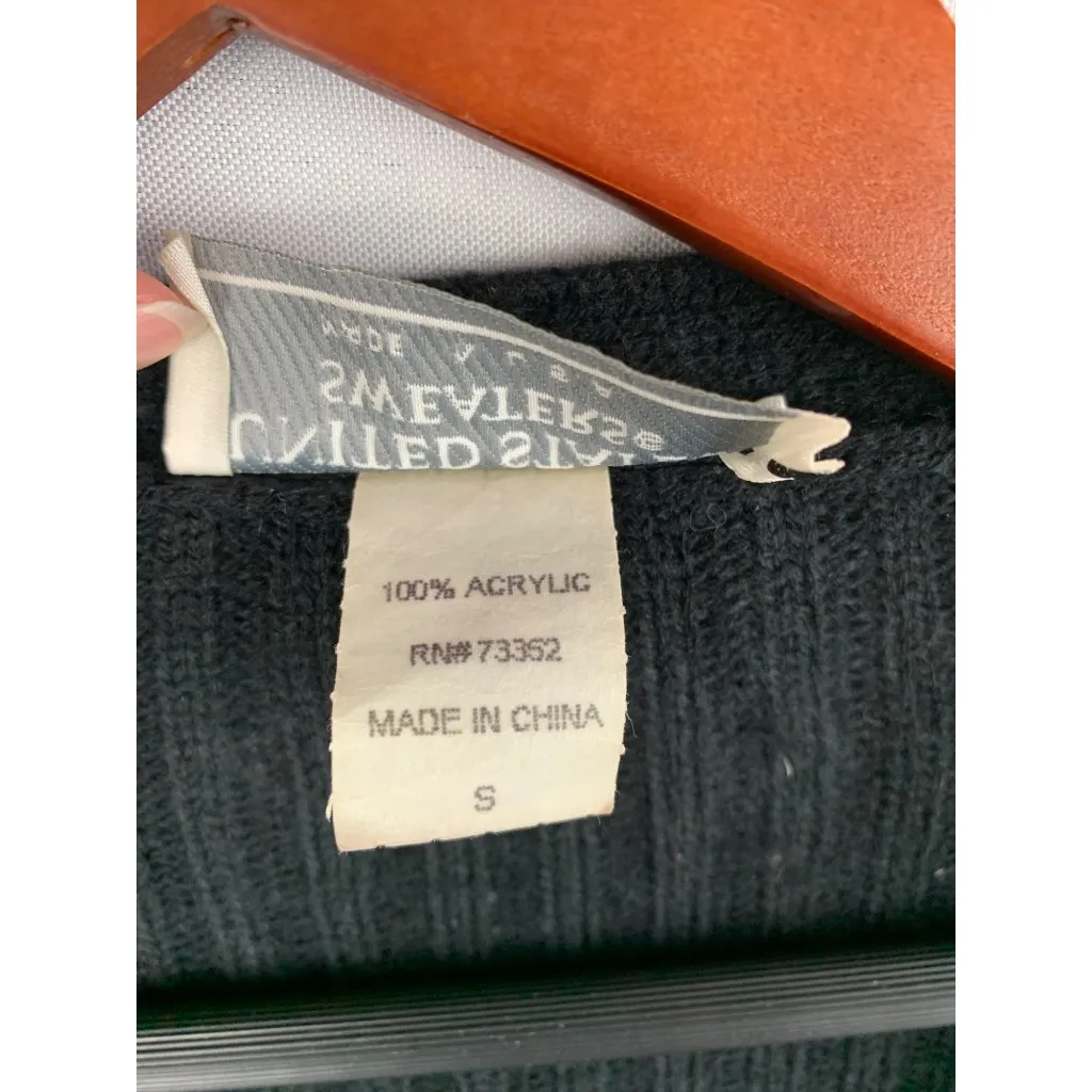 United States Sweaters Womens Long Black Cardigan Sweater S - Image 4