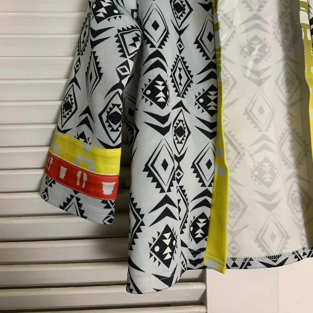 SM Orange Tribal cropped 3/4 blazer - Image 3