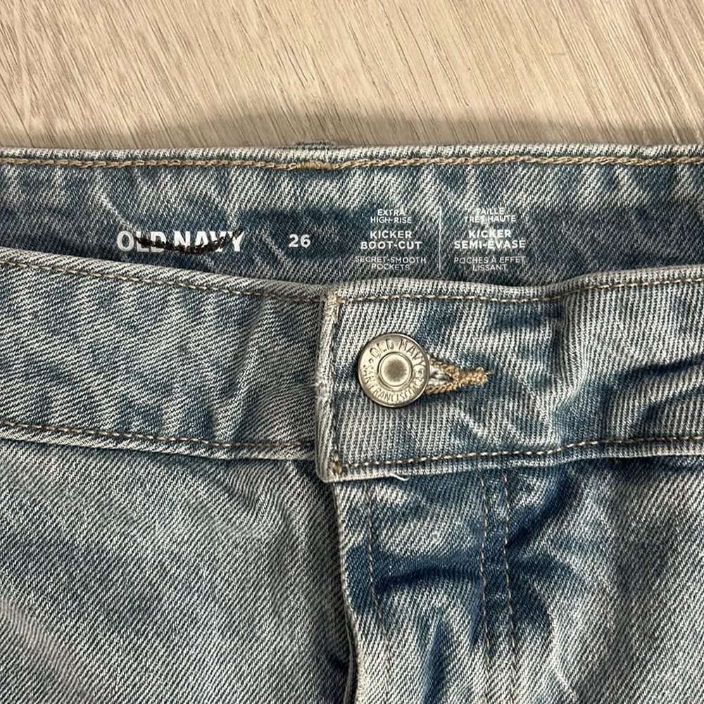 nwot // old navy extra high rise kicker boot cut jeans size 26 plus - Image 12