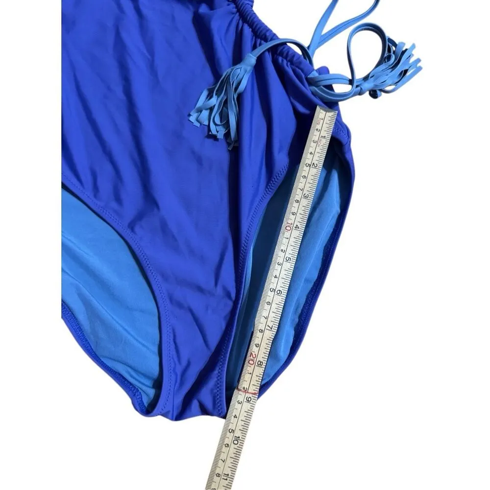 Aerie Tassel Cut Out Asymmetrical One Piece Swimsuit Sz S - Image 6