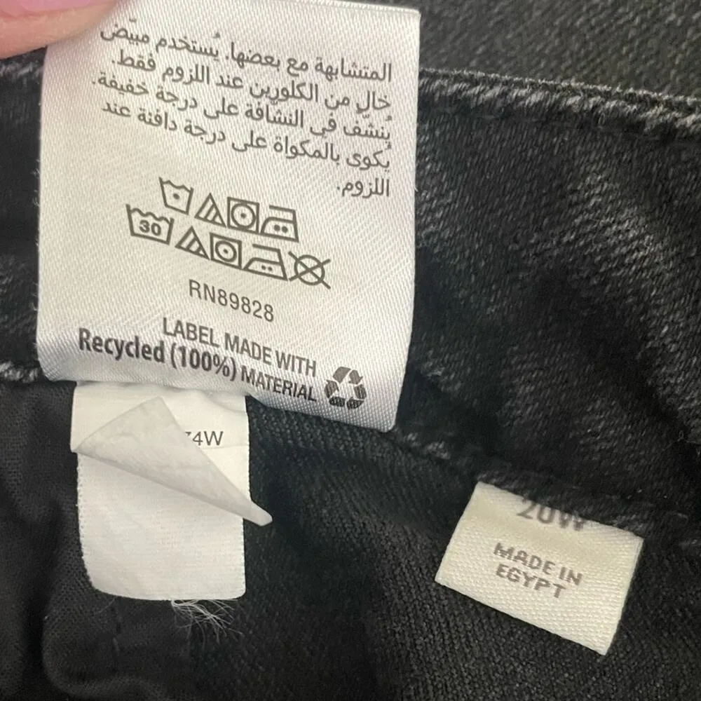 Style & Co Women Cuffed Bermuda Shorts Minimalistic Size 20W Black Neutral Denim - Image 9