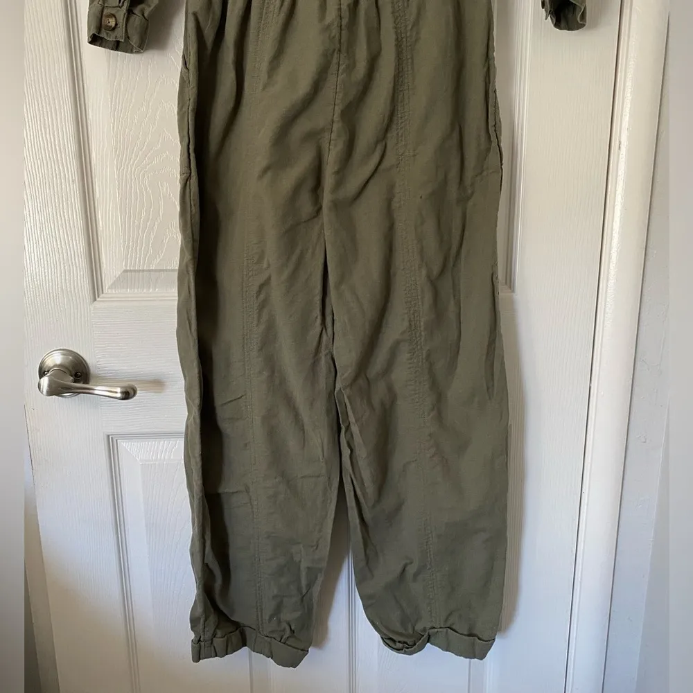 American Eagle Women's One Piece Outfit Workwear Jumpsuit Army Green Size Medium - Image 9