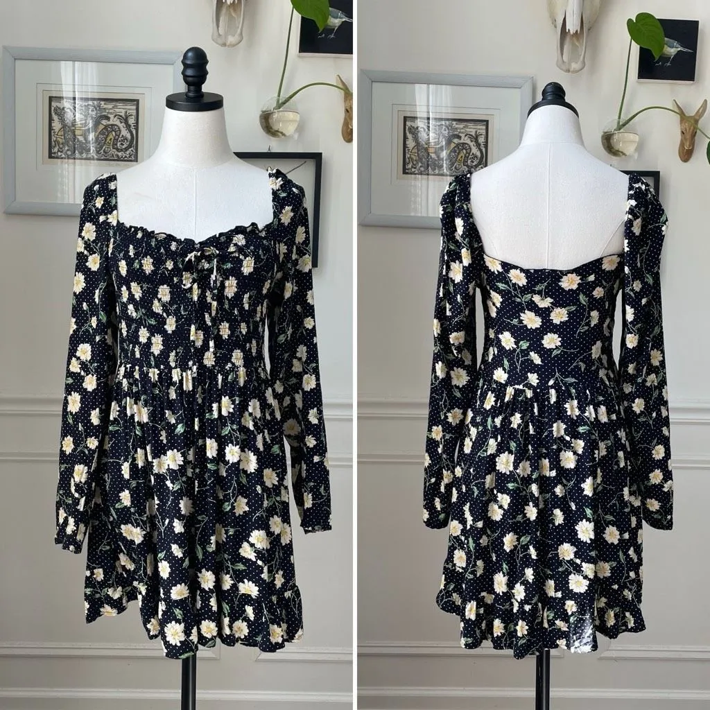 ASOS Collusion Floral Printed Shirred Skater Dress 8 - Image 2