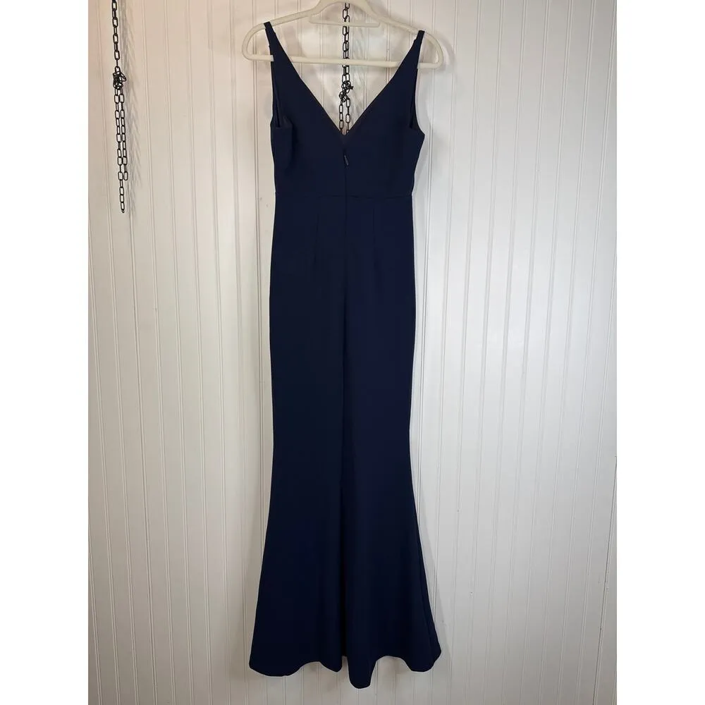 NWOT Lulus Melora Navy Blue Sleeveless Maxi Dress Bridesmaid Wedding Size S - Image 4