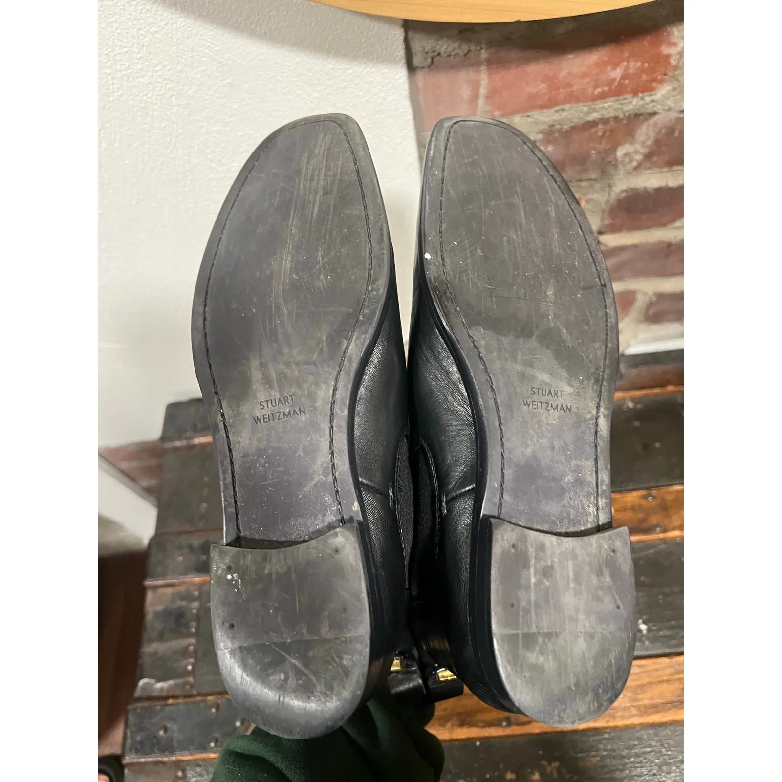 Women’s Stuart Weitzman Leather Chelsea Boots 8 Black Leather - Image 6