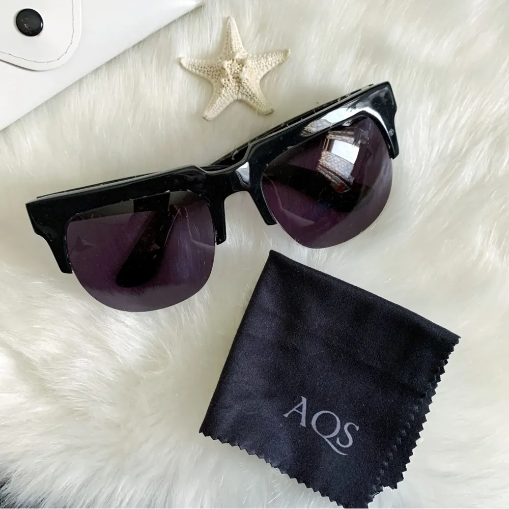AQS Aquaswiss Dorian Unisex Half Frame Sunglasses CR39 100% UV Protection Black - Image 7