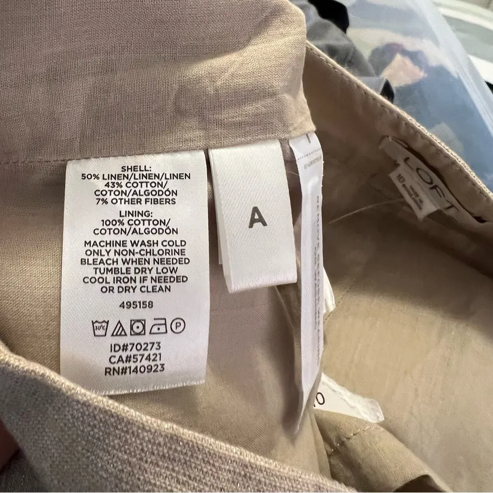 Loft  Metallic Tweed Shorts Beige Silver - Image 11