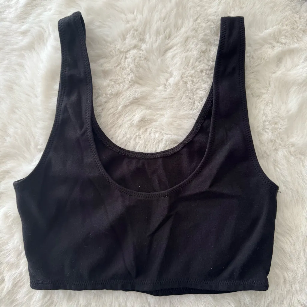 Wilfred Aritzia  Free Kos Crop Tank - Black - Image 2