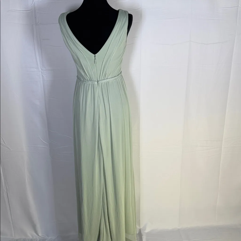 Azazie  Light Green Wrap Maxi Dress - Image 7