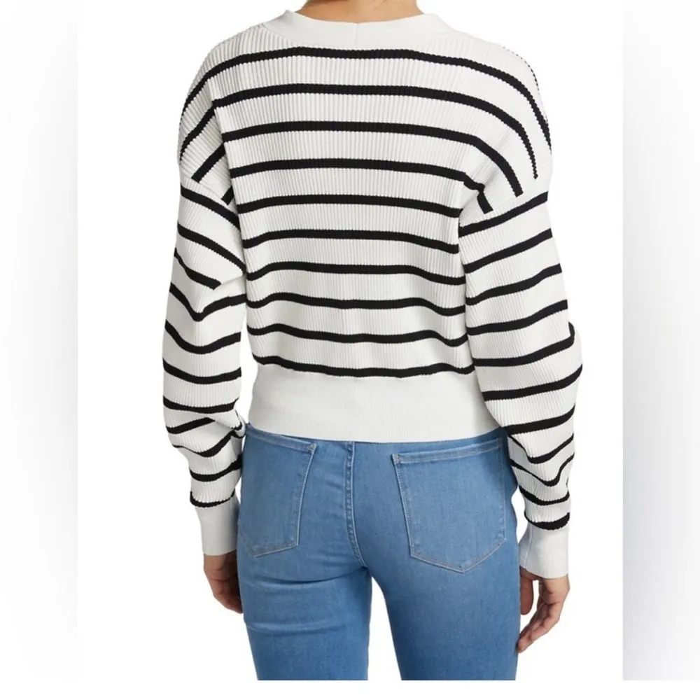 frame denim Frame Striped Relaxed ribbed Cardigan - Image 3