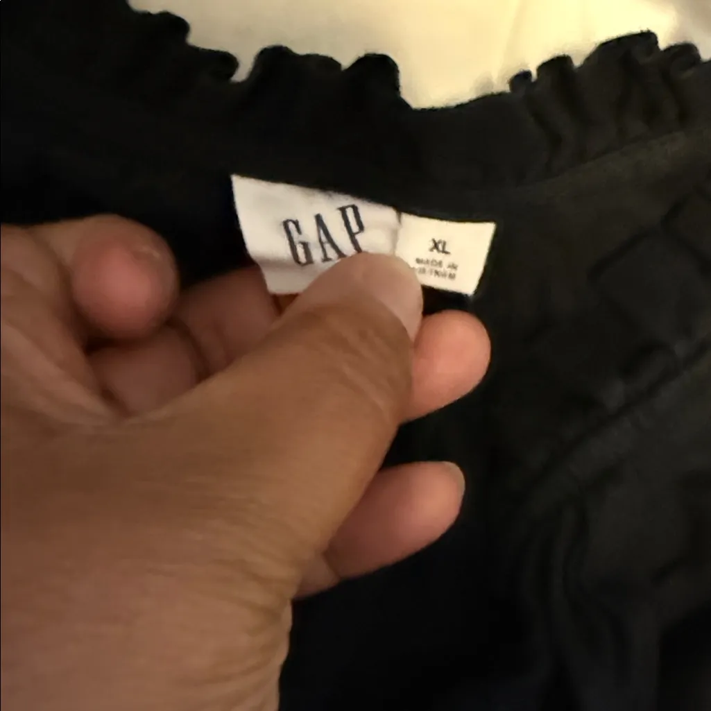 GAP Black Linen-Blend Splitneck Maxi Dress, size XL - Image 2