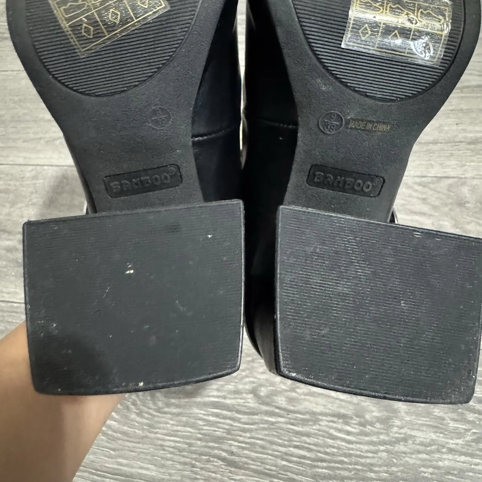 BAMBOO Black Academia Platform Mary Jane Pumps Chucky Heel 9 Faux Leather Y2K - Image 10