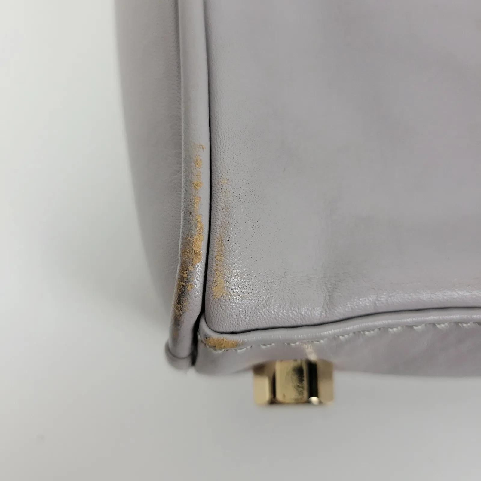 Rebecca‎ Minkoff Womens Mini Mac Crossbody Bag Gray Leather Chain Strap Purse - Image 16