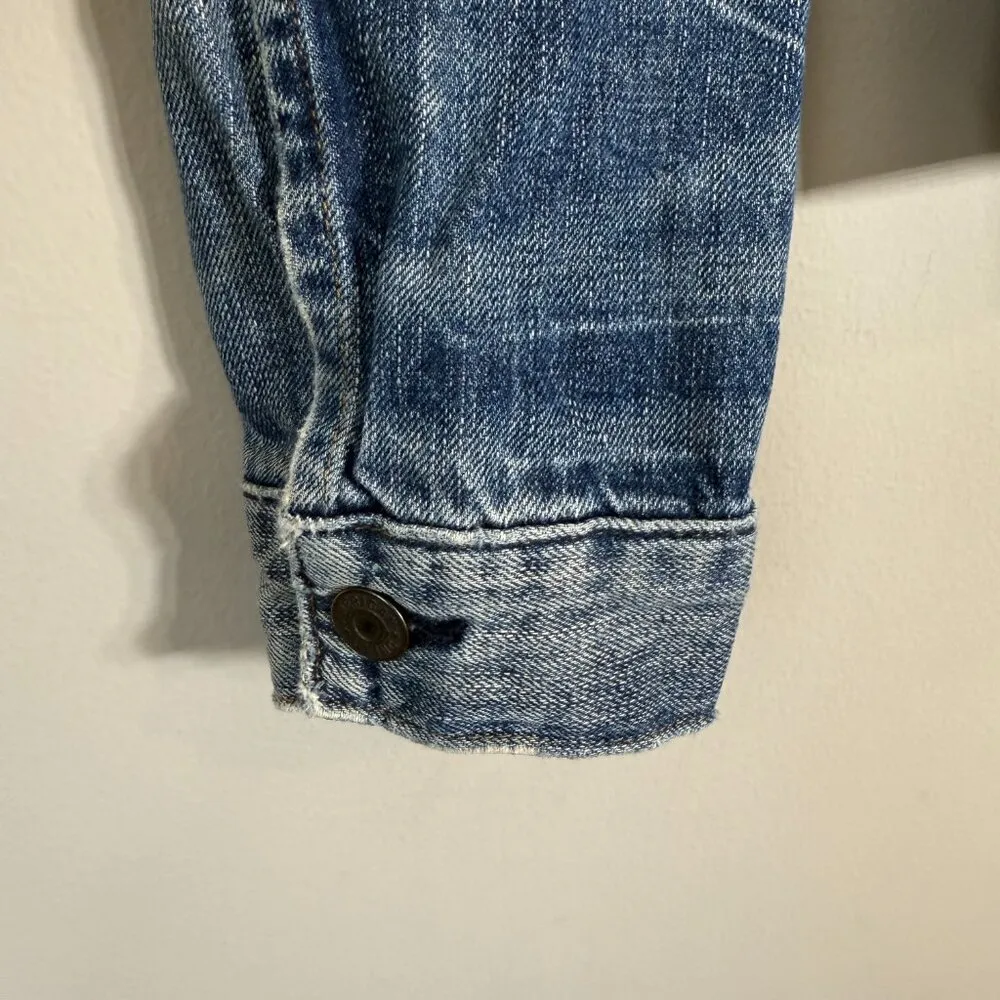 A.L.C. 100% Cotton Denim Jean Jacket Womens Medium Blue Designer Minimalist Chic - Image 7