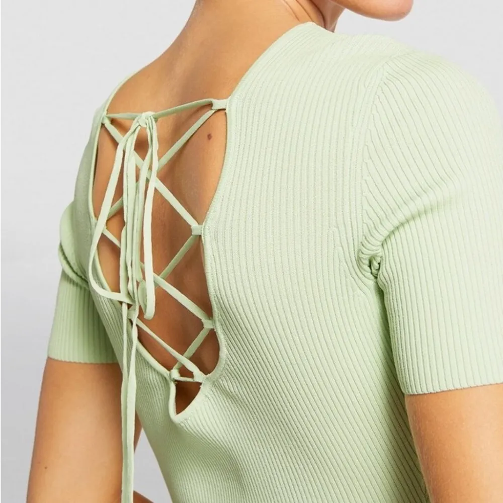 Maje Tie-Back Midi Dress in Green, Size EU 38/ US M, New w/Tag $415 - Image 9