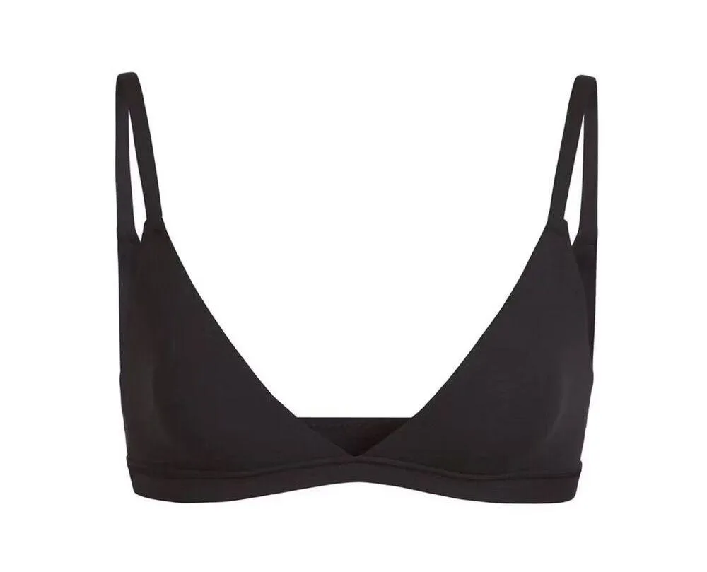 Skims Fits Everybody Triangle Bralette Onyx Size Medium - Image 2