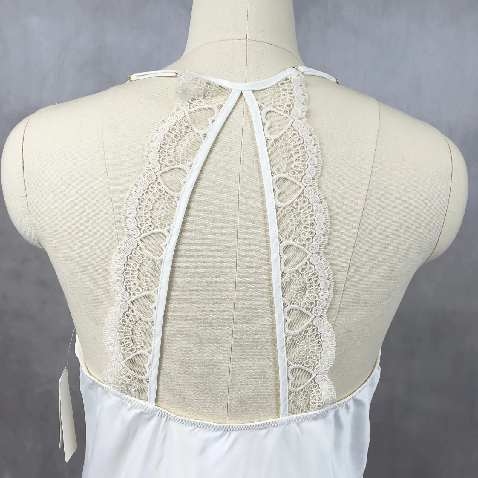 Flora Nikrooz Slip Dress Medium Sleeveless Lingerie Nightie Chemise Satin Glam - Image 4