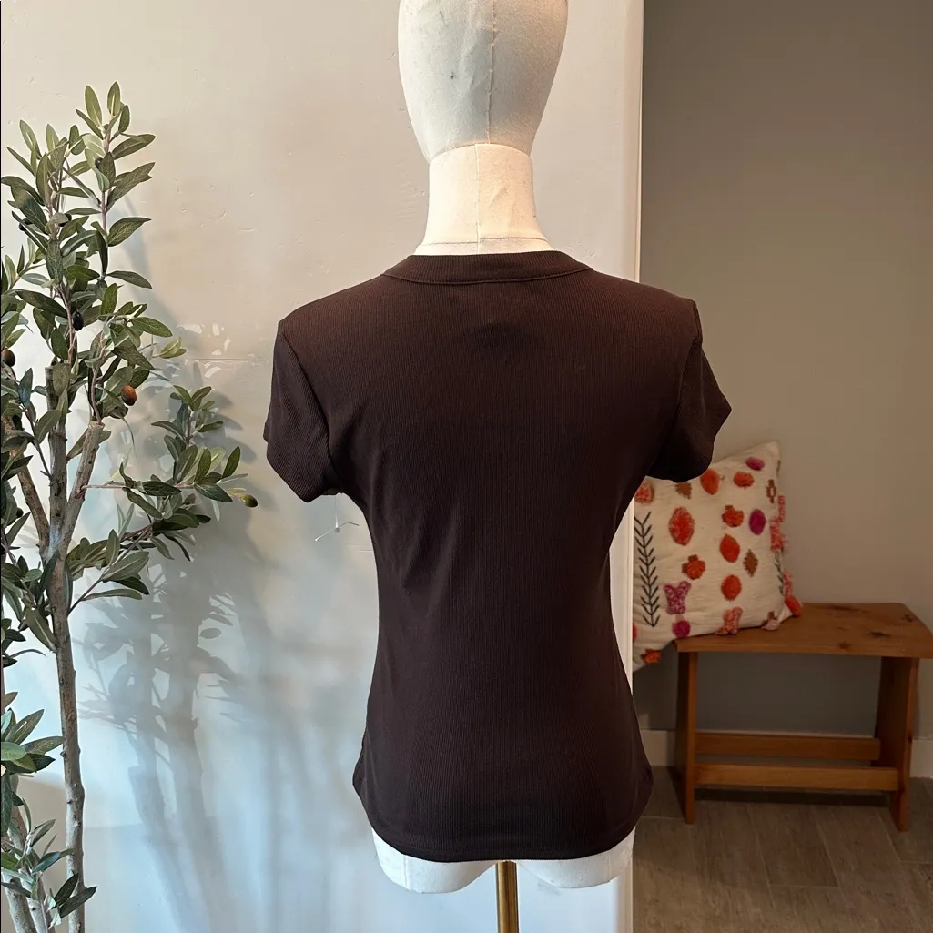 Reformation Raelynn Stretch Organic Cotton Rib Top New! - Image 10