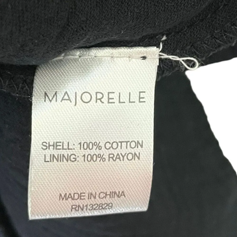 Majorelle Kalani Off Shoulder Mini Dress Women’s Size XS Black Smocked Crinkle - Image 12