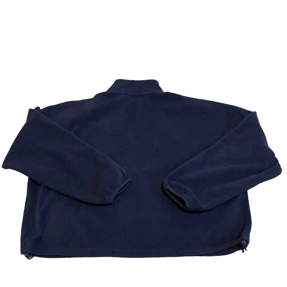 Fabletics Navy Blue Fleece Mock Neck Crop Zip Up Sweatshirt XXL - Image 6