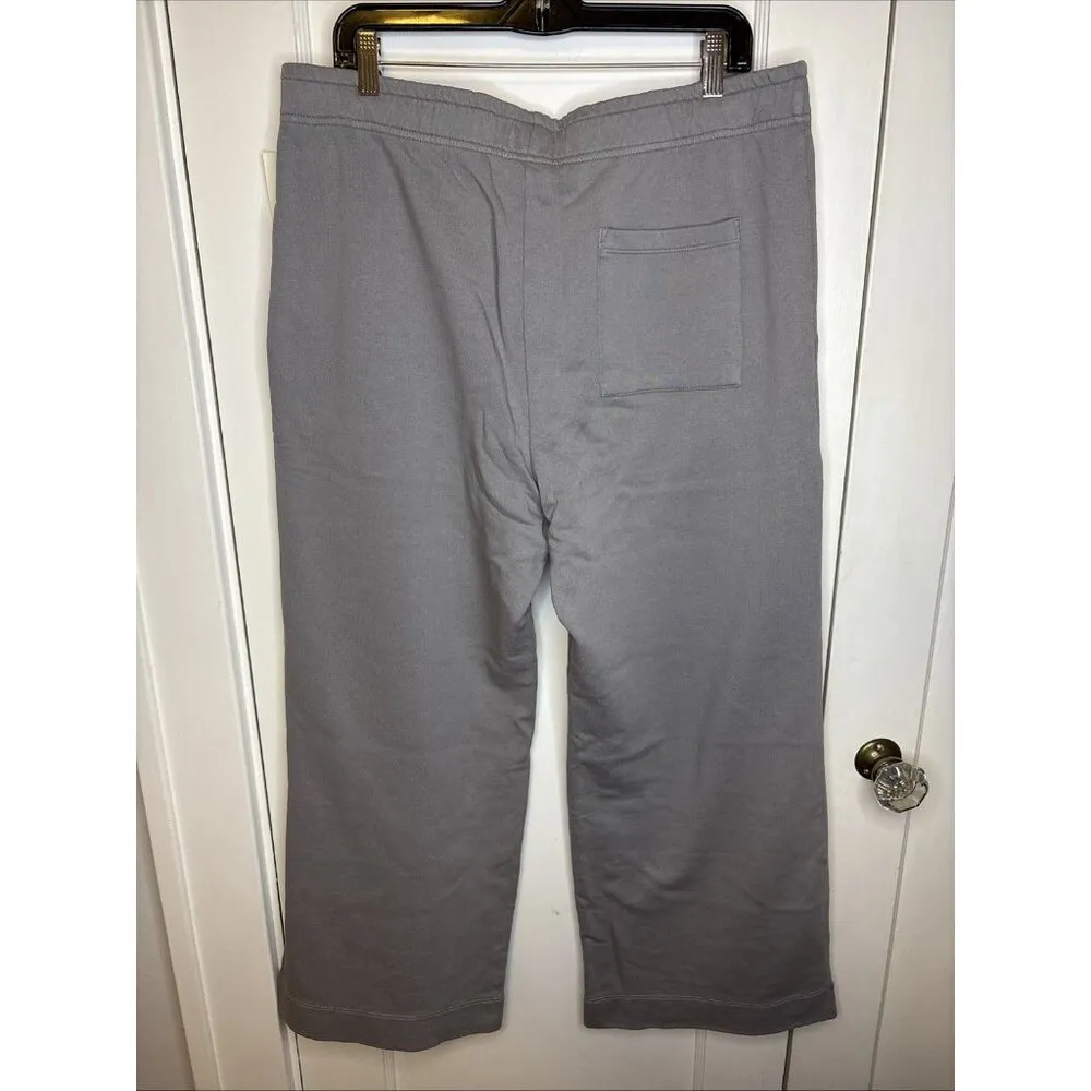 Mate The Label Organic Fleece Wide Leg Pant Heather Basalt X-Large MSRP $138 - Image 5