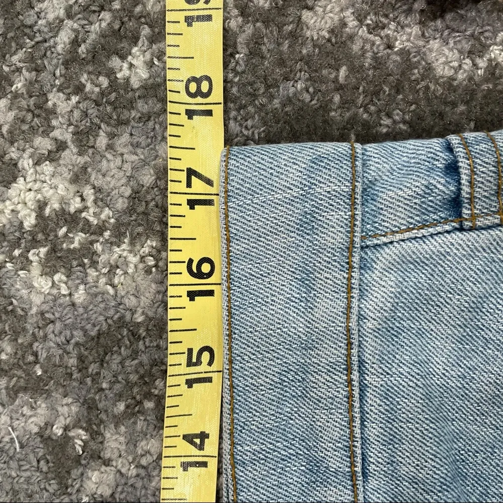 7 For All Mankind Dojo Wide Leg Flare Jeans Light Wash Denim - Image 10