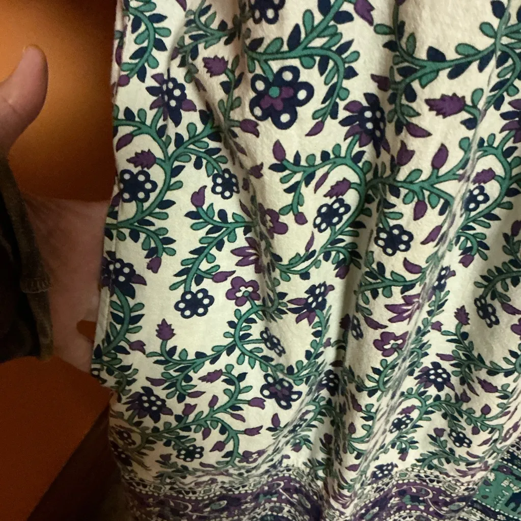 Vintage 90s Hippie Chic Floral Babydoll Dress Boho Festival - Image 2