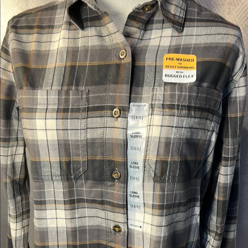 Carhartt Women's Rugged Flex Hamilton Flannel Shirt  sizeS4/6.         order(66) - Image 4