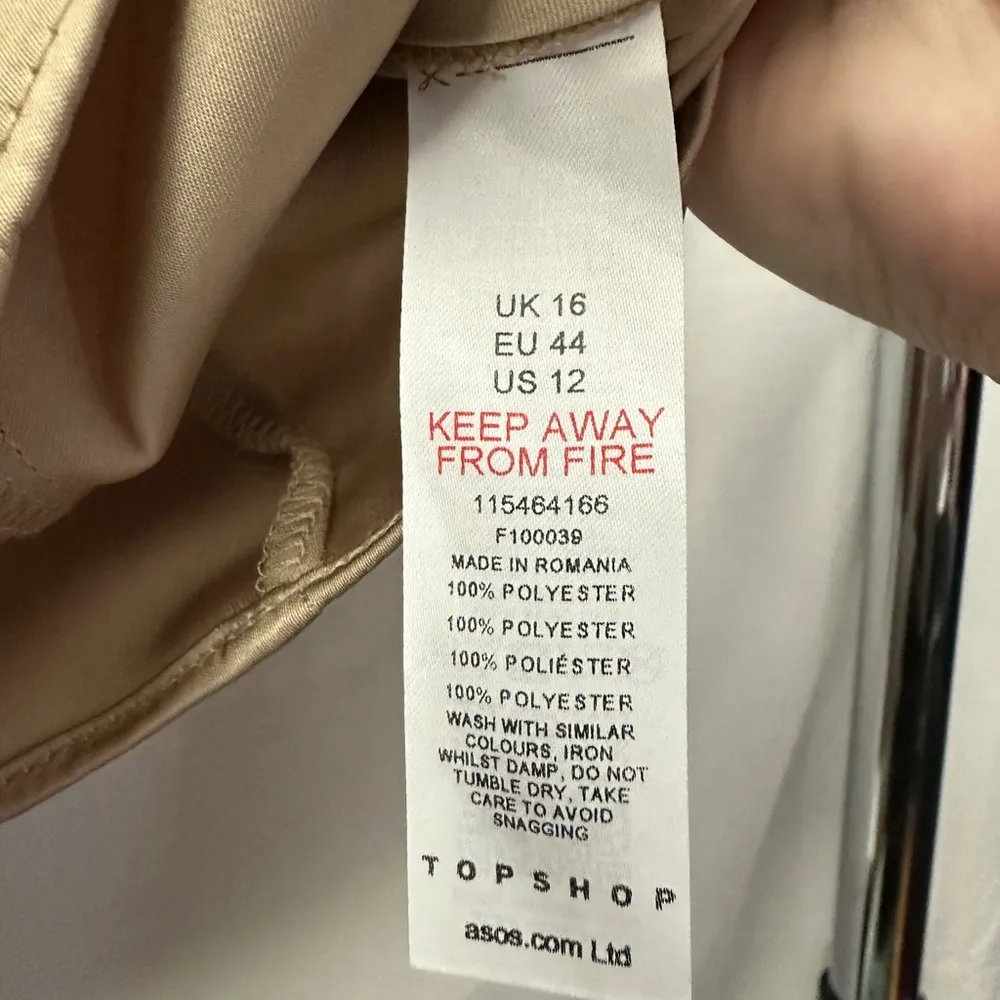 Topshop Satin Corset Cut Out Top Gold Size 12 NWOT - Image 5