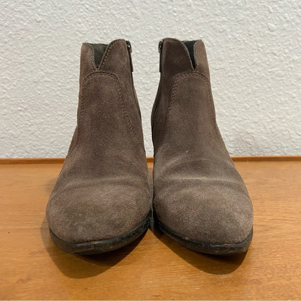 Frye  Jennifer Brown Suede Leather Zip Up Ankle Boots Women’s Size 7 - Image 3