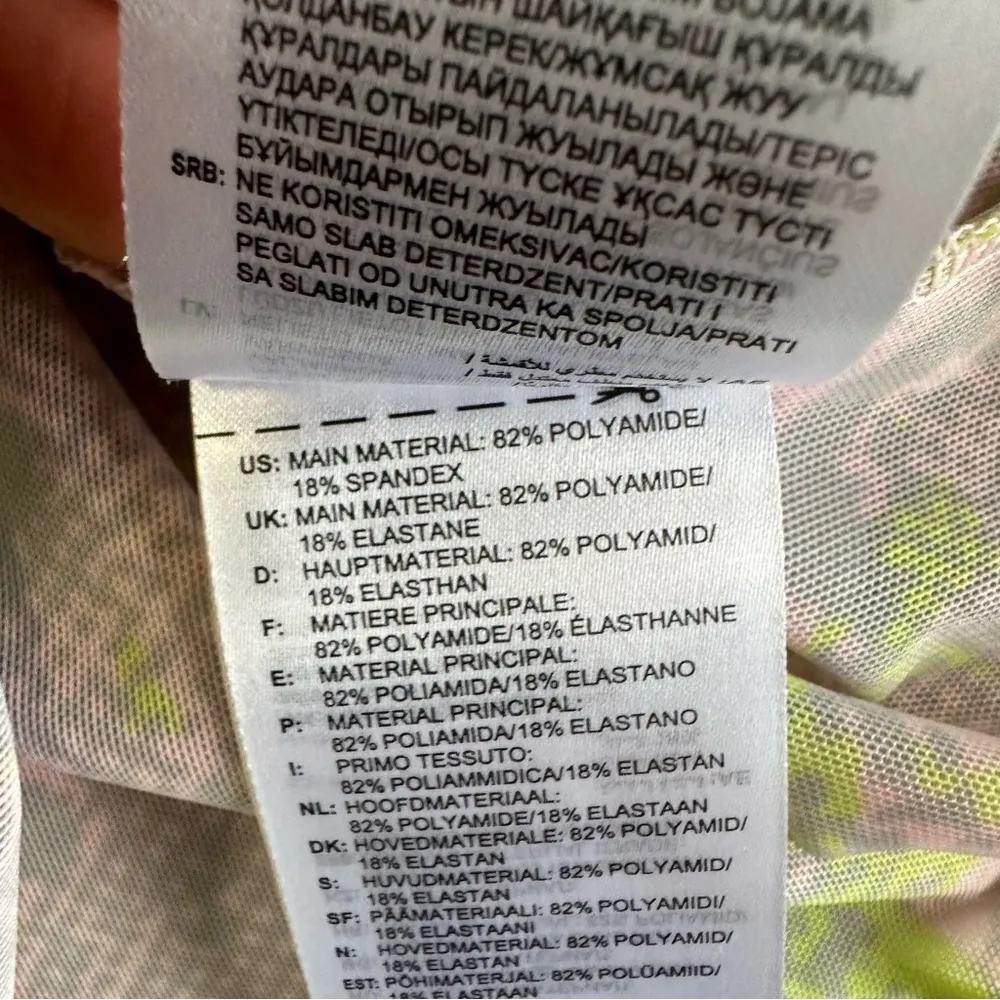 ADIDAS Originals Snake Mesh Top Long Sleeve Green Pink Women’s Size Medium - Image 11