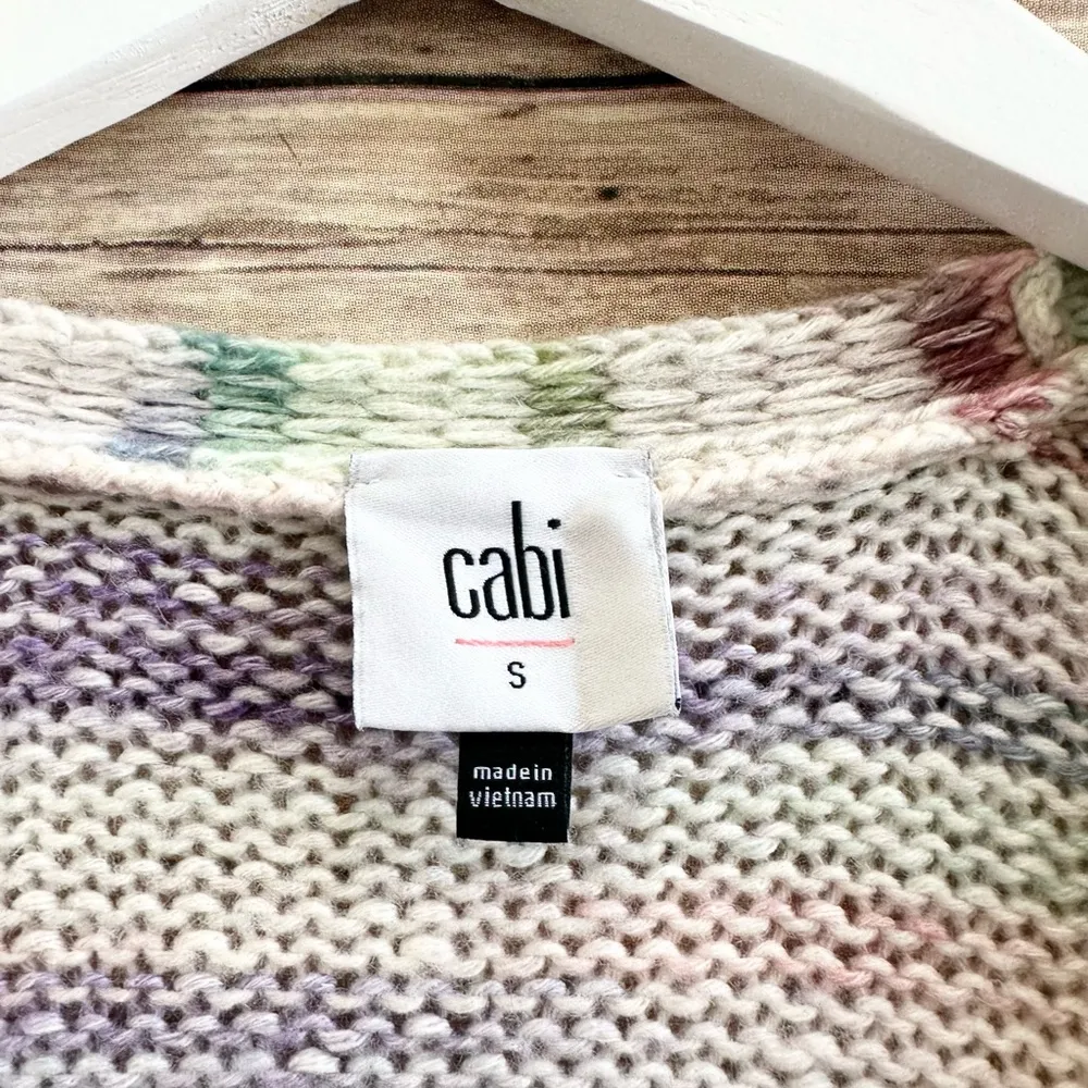 CAbi Cloud Style 4277 Multicolor Cardigan Sweater Size Small - Image 4