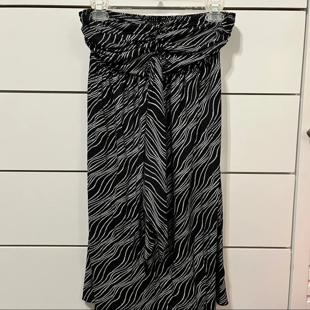 Y2K Express black & silver strapless dress - Image 3