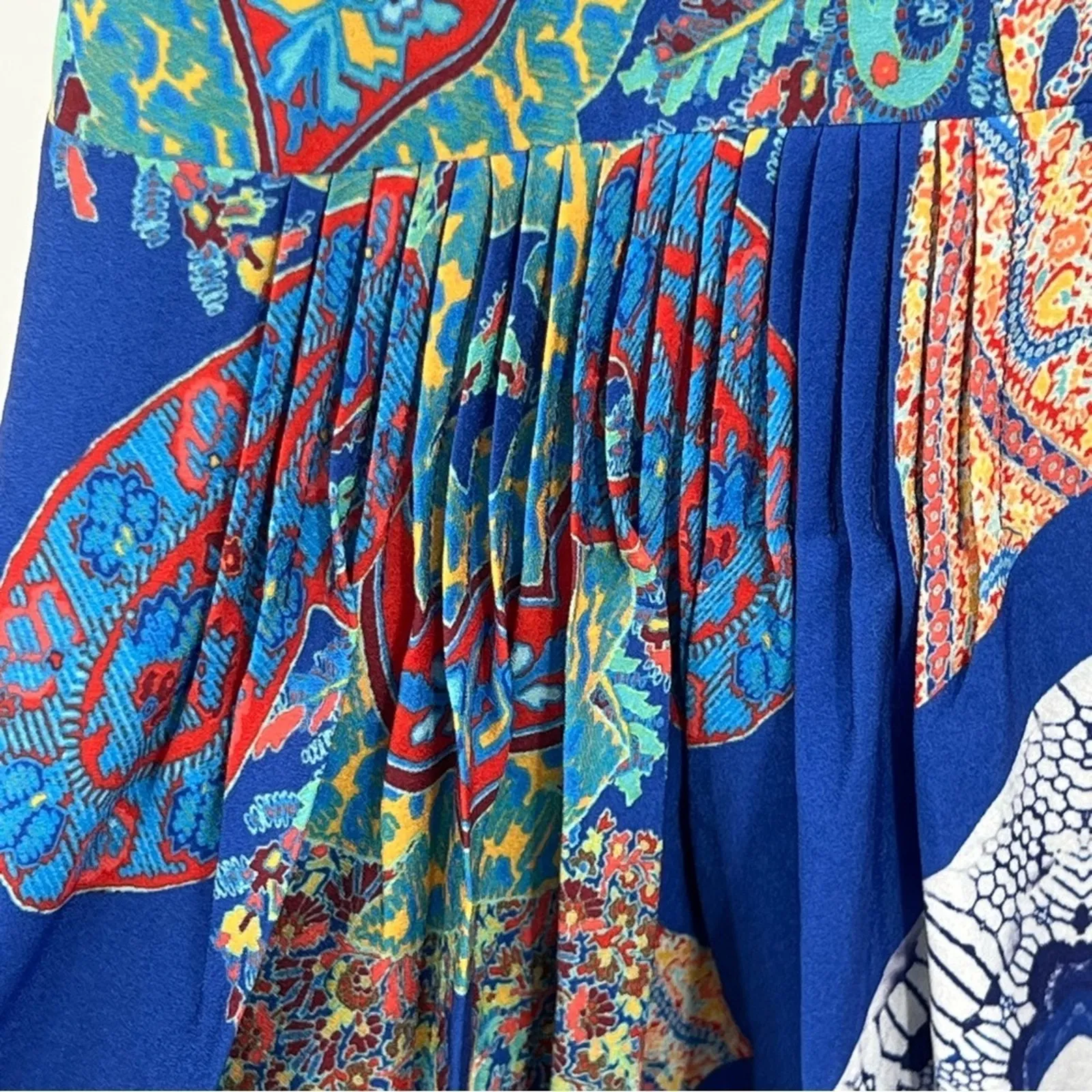 Anthropologie Ranna Gill Boteh dress 2 beaded embroidered blue halter maxi dress - Image 8