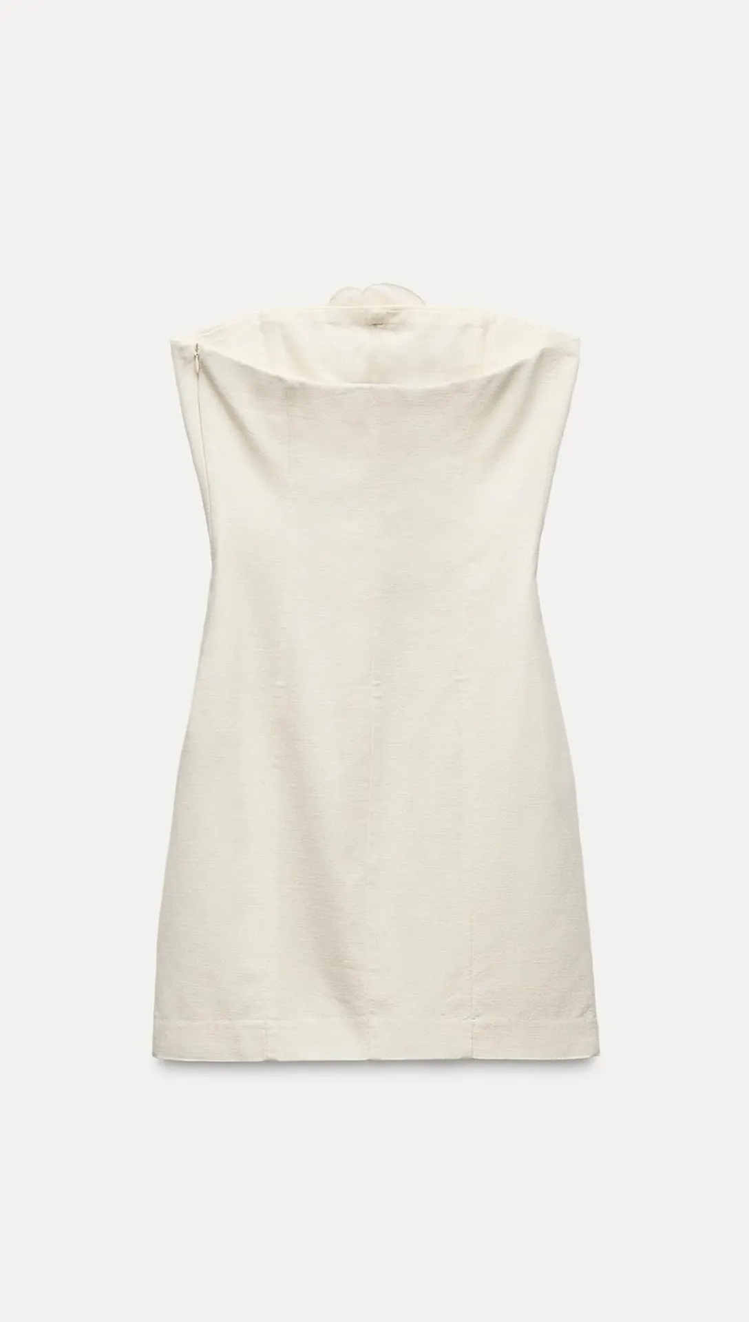 Elegant Cream Strapless Dress - Image 6