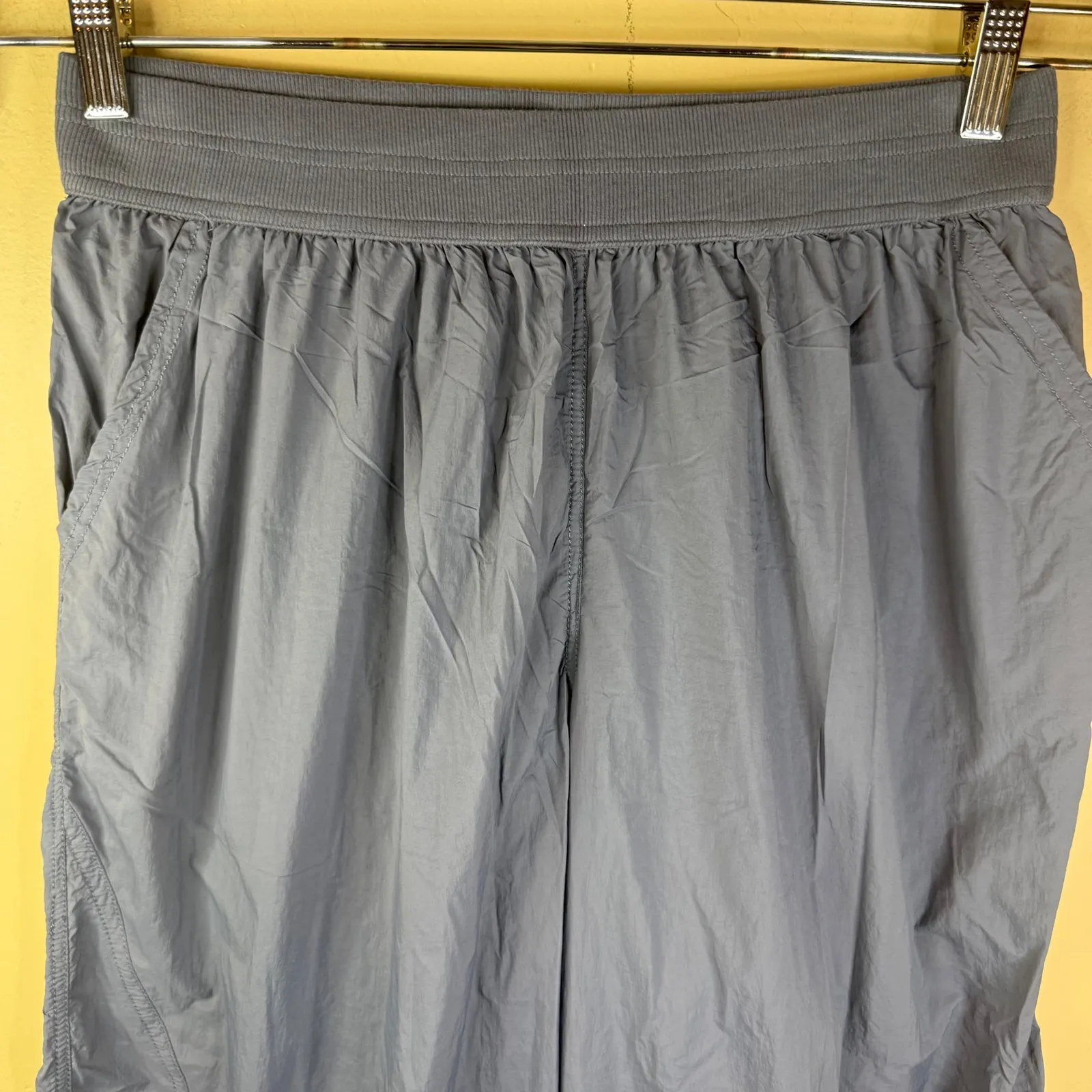 Daily Practice Women's Blue Parachute 80s Lightweight Pants Elastic Waist Medium - Image 4