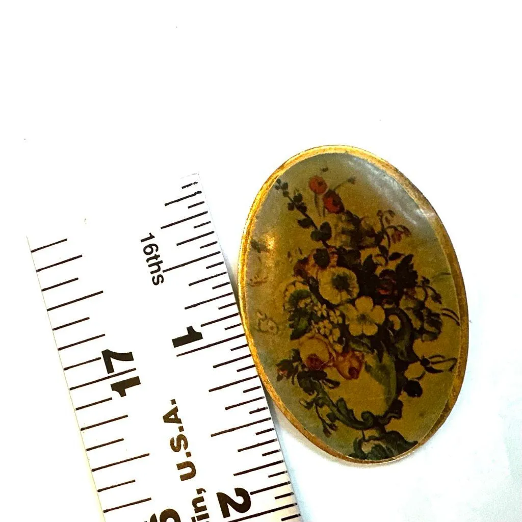 DaVinci Floral Still Life Brooch - Image 6