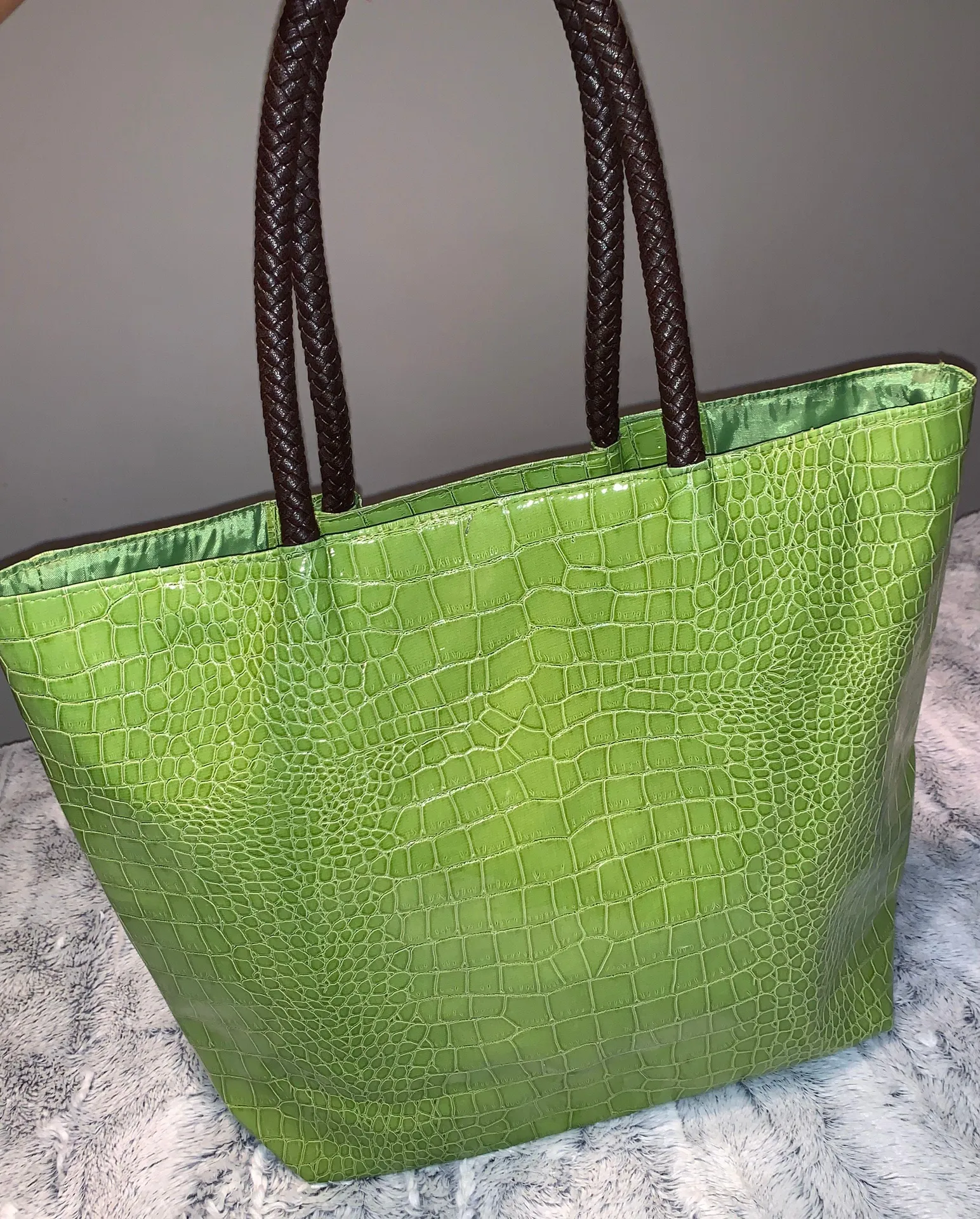 Neiman Marcus Green Tote Bag - Image 2