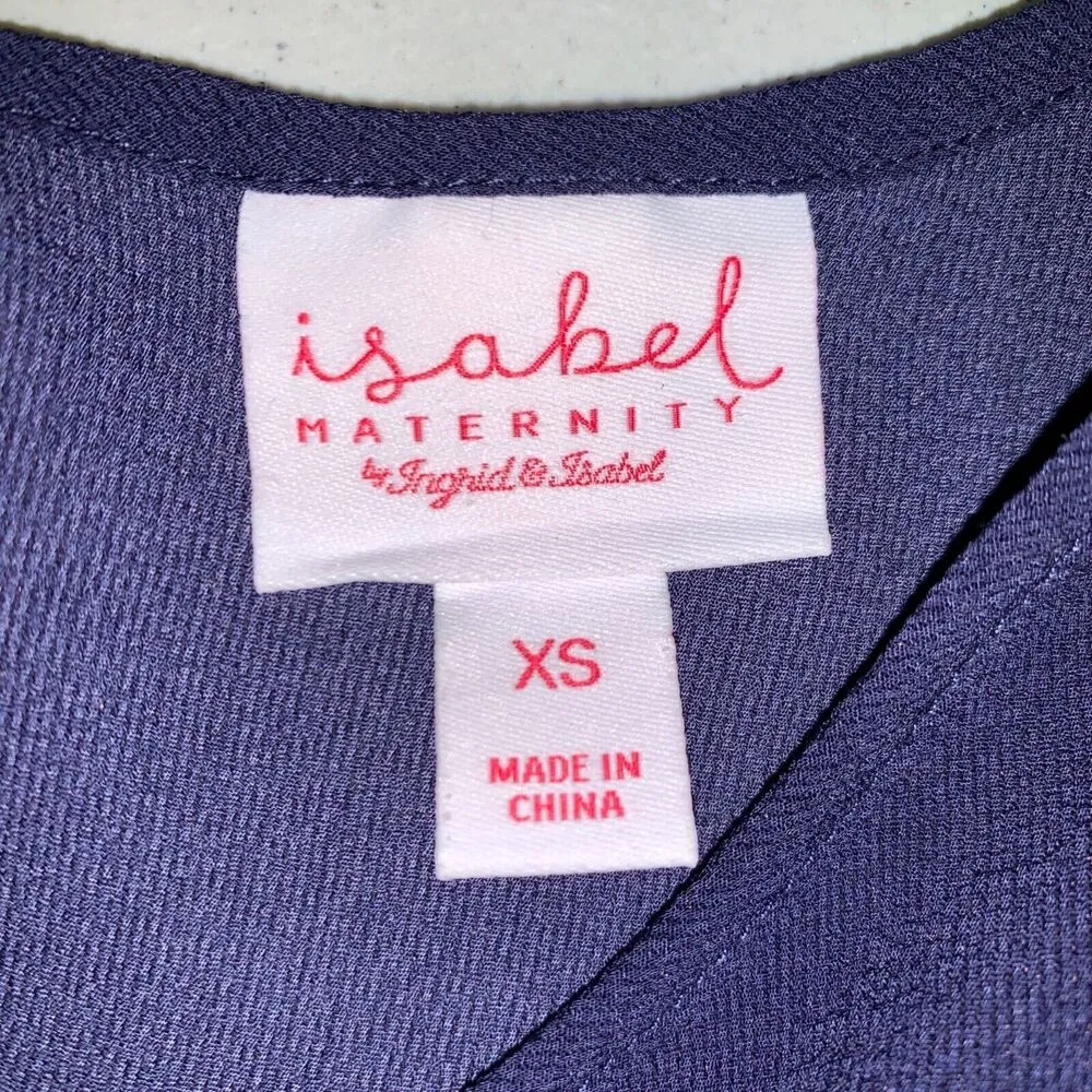 Isabel Maternity Womens Floral Bell Sleeve Pullover Blouse Tunic Top XS - Image 10