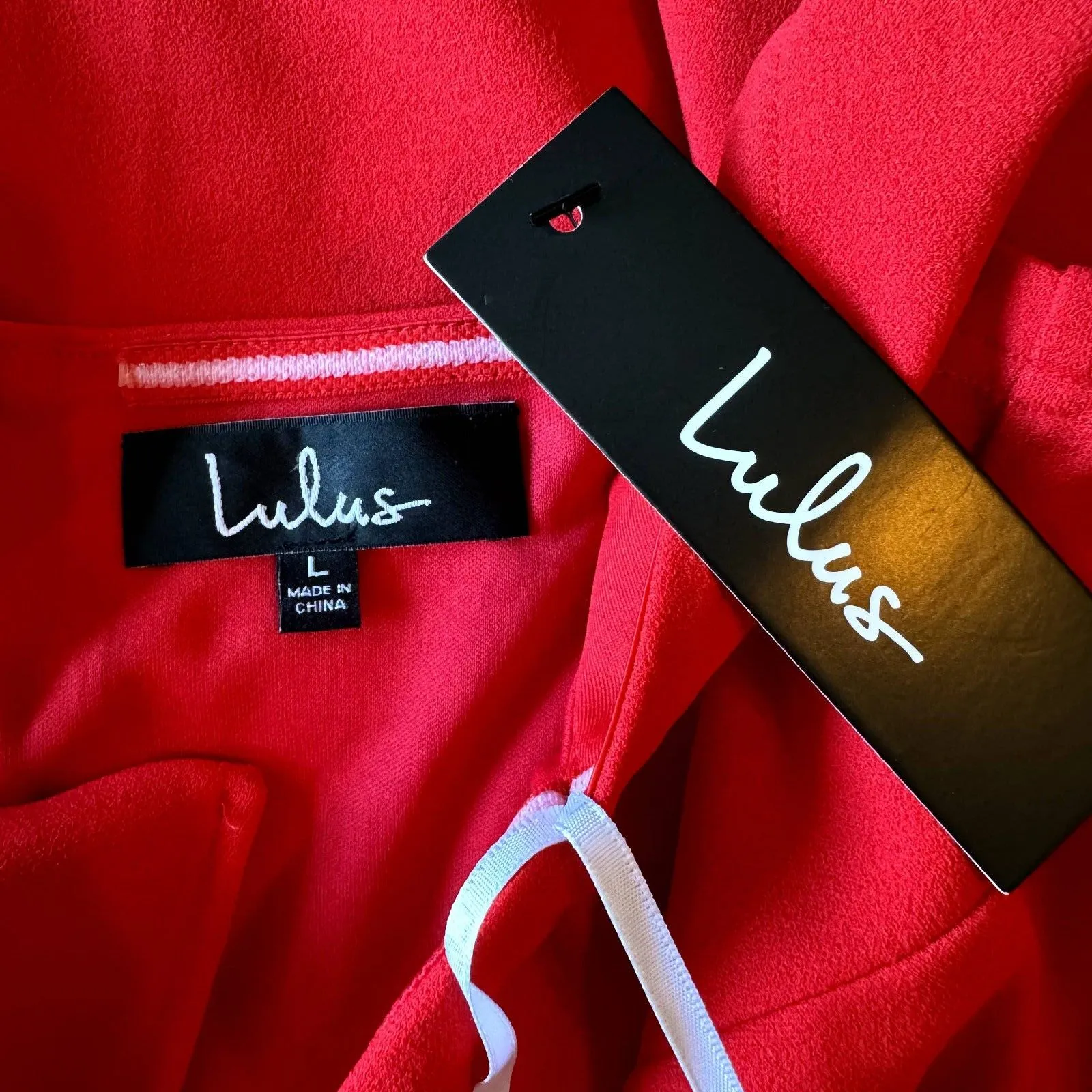 Lulus | Play the Party Red Off the Shoulder Skater Dress Size Large NWT Prom - Image 11