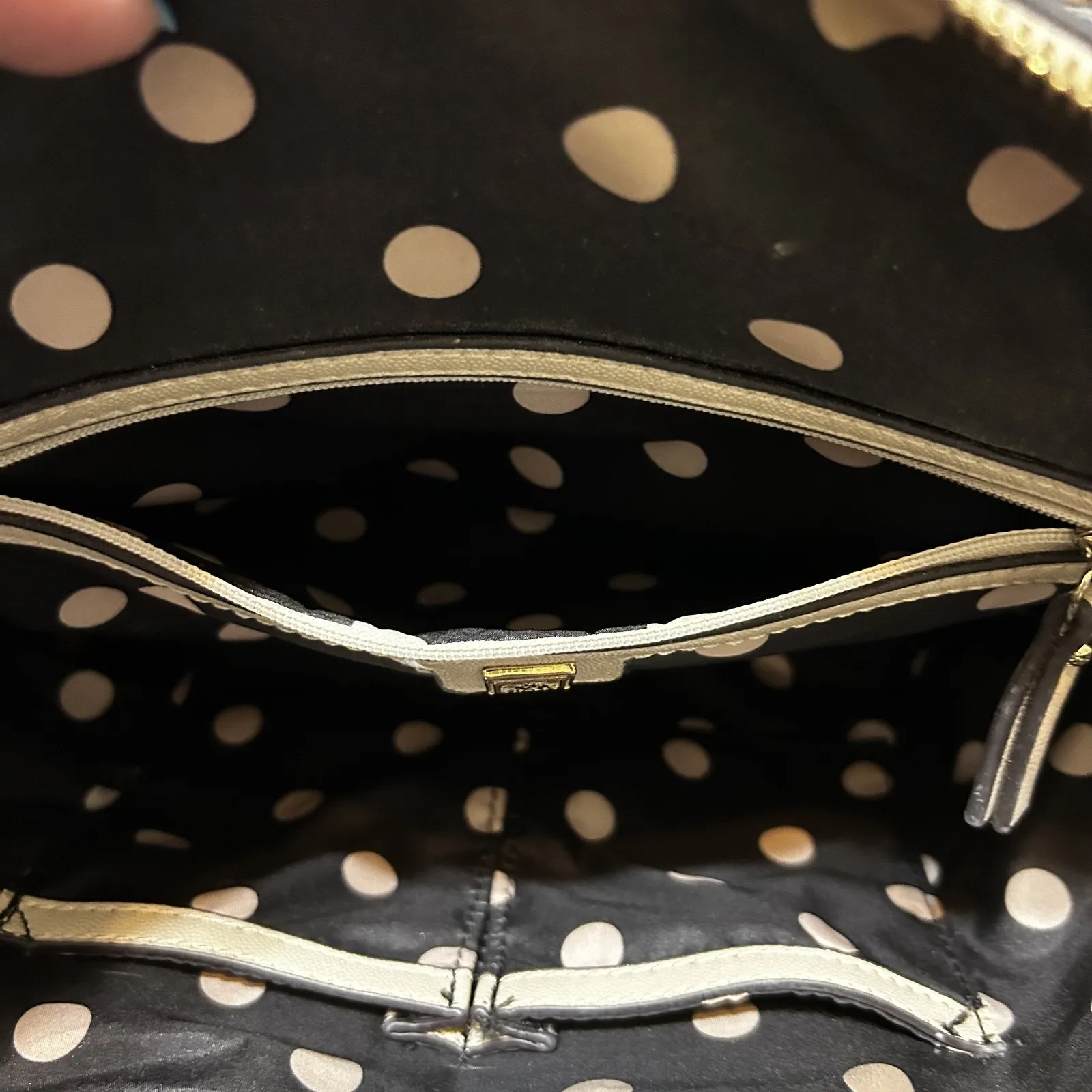 Anne Klein Satchel Bag Womens Coral Cream Quilted‎ Chain Shoulder Purse Padlock - Image 8