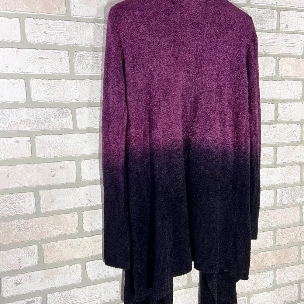 Barefoot Dreams Bamboo Chic Lite Calypso Purple Ombré Wrap Sweater Size S/M - Image 9
