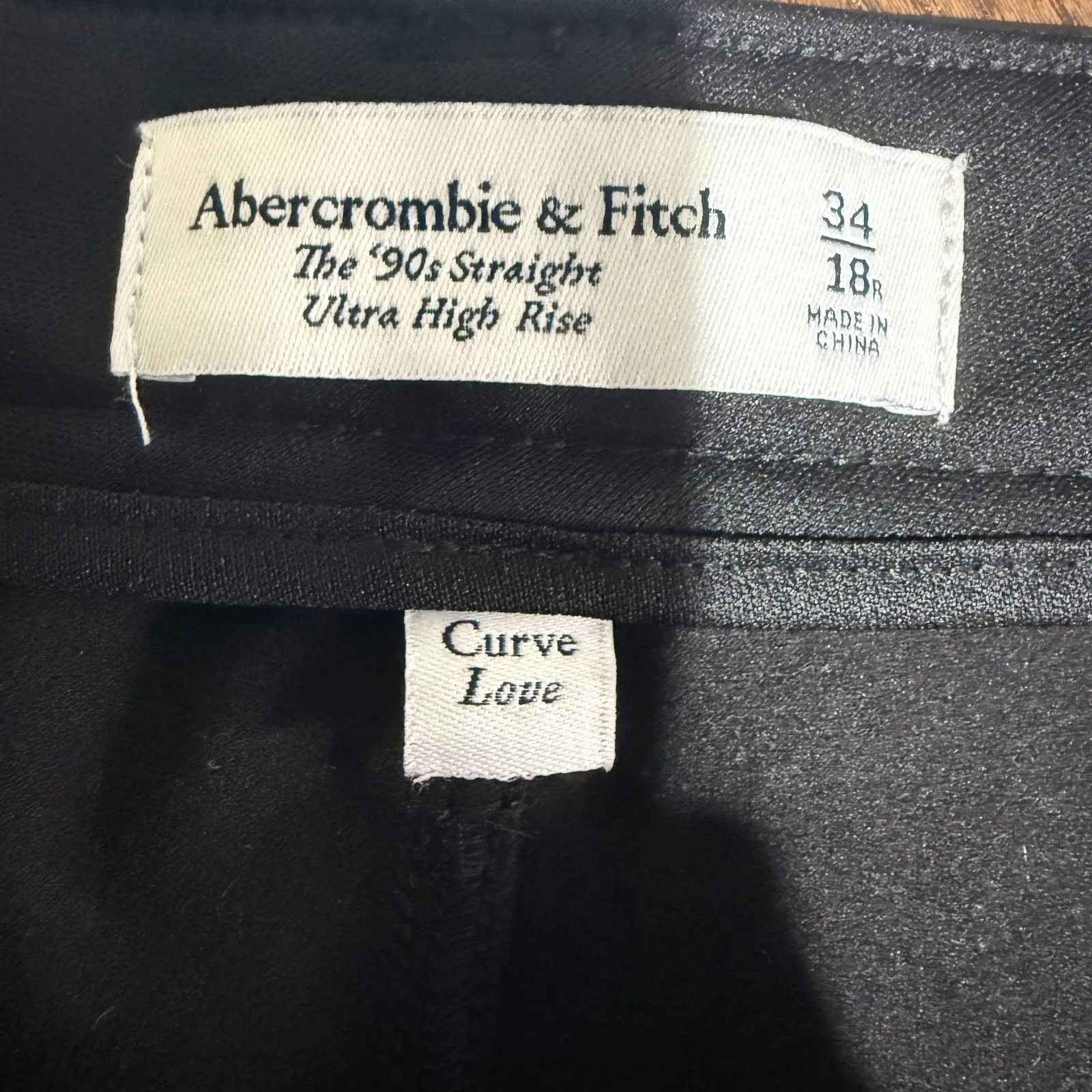 Abercrombie and Fitch Vegan Leather 90s‎ Straight Pant NWT 34/18R - Image 4