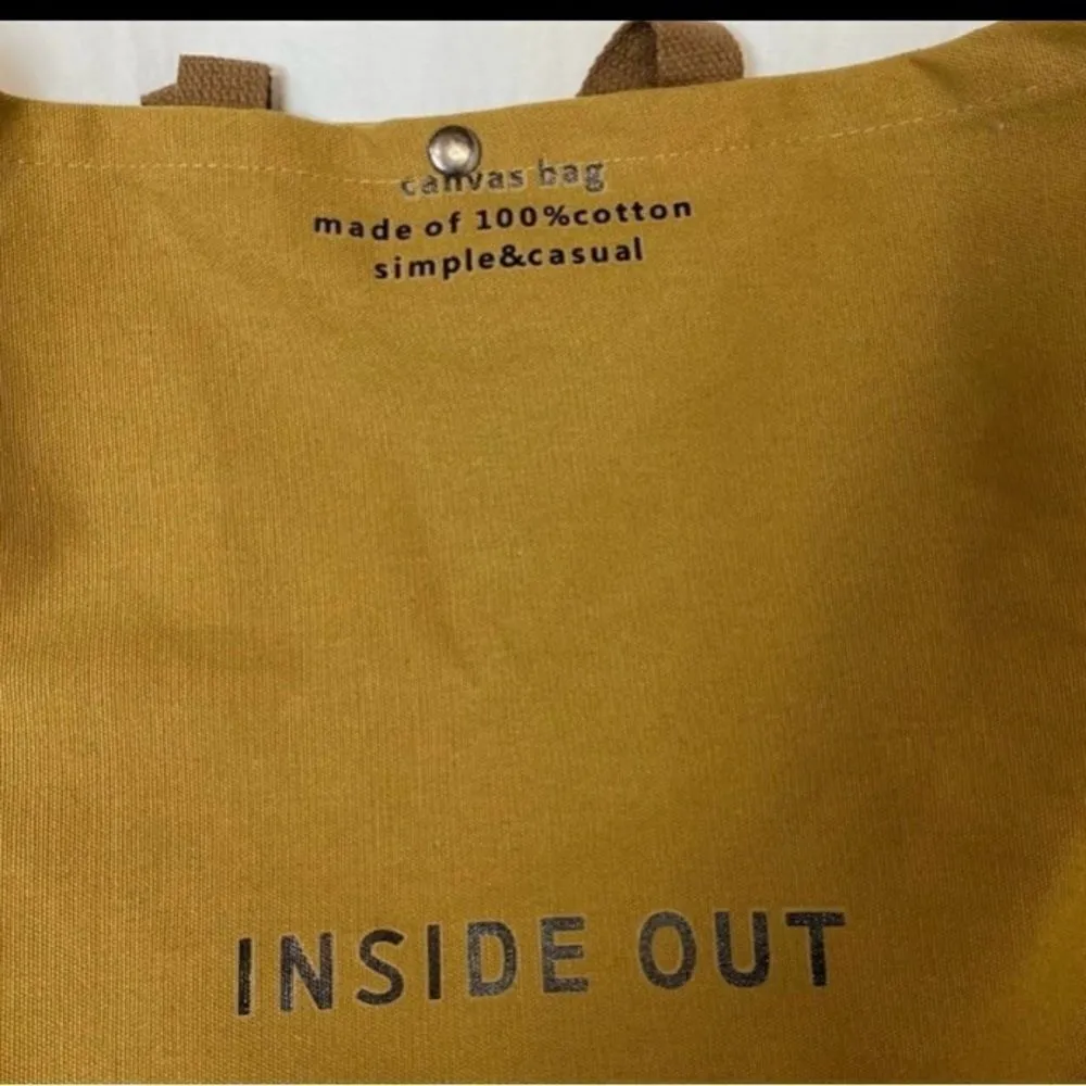 #119 INSIDE OUT Canvas Library Tote - Image 5