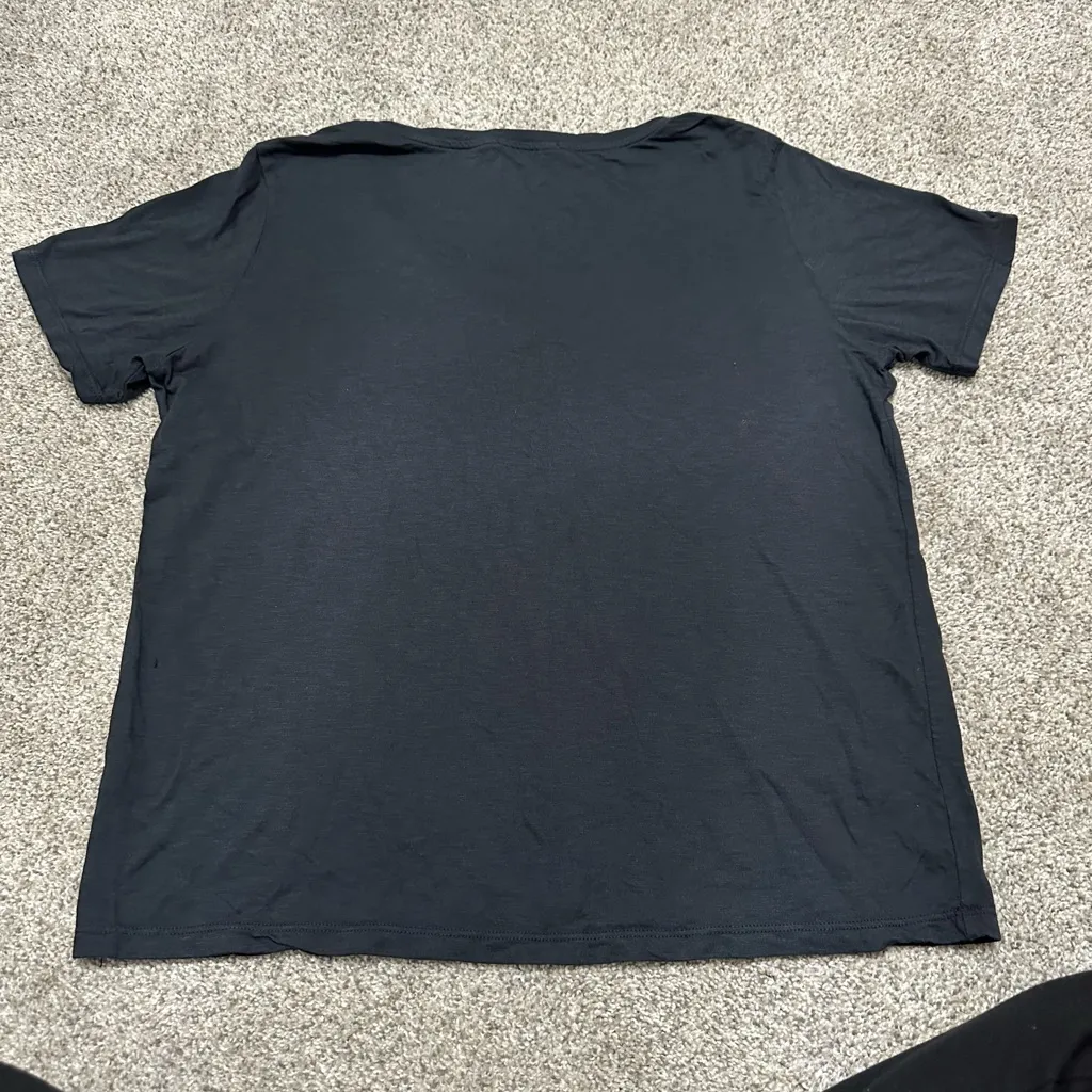 Marine Layer Black V-Neck Short Sleeve Tee - Image 2